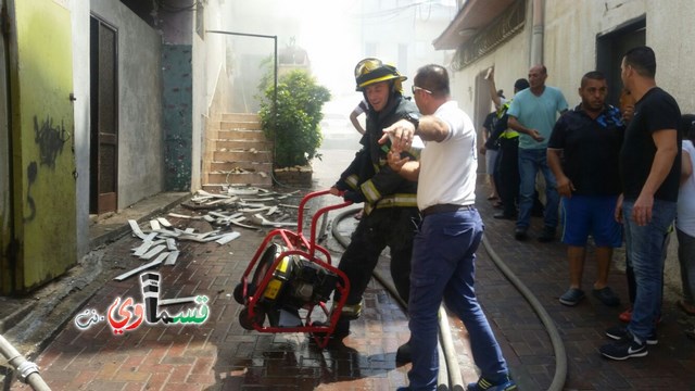 إندلاع حريق في مدينة الطيرة قرب مسجد علي بن أبي طالب